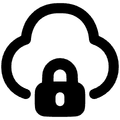 Cloud Lock Icon from Plump Remix Set