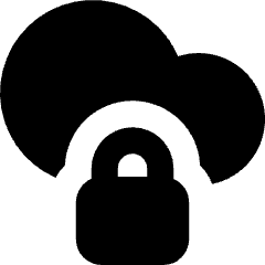 Cloud Lock Icon from Micro Solid Set