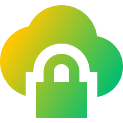 Cloud Lock Icon from Sharp Gradient Set