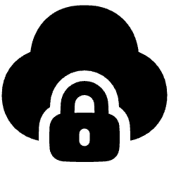 Cloud Lock Icon from Plump Solid Set