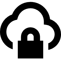 Cloud Lock Icon from Sharp Remix Set