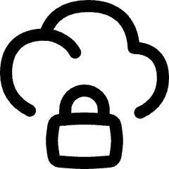Cloud Lock Icon from Flex Line Set