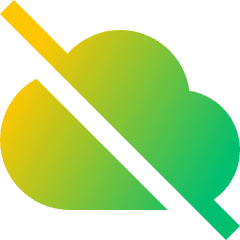 Cloud Off Icon from Sharp Gradient Set