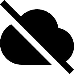 Cloud Off Icon from Sharp Solid Set