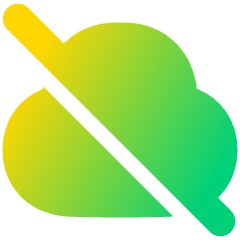 Cloud Off Icon from Plump Gradient Set