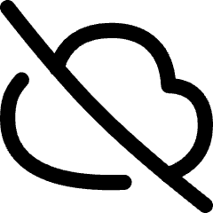 Cloud Off Icon from Flex Line Set