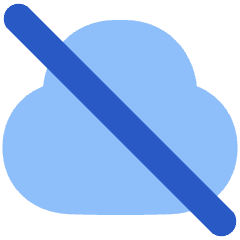 Cloud Off Icon from Plump Flat Set