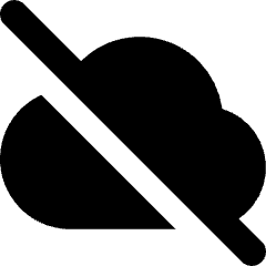 Cloud Off Icon from Core Solid Set