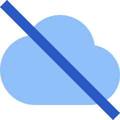 Cloud Off Icon from Sharp Flat Set