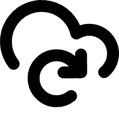 Cloud Refresh Icon from Micro Line Set
