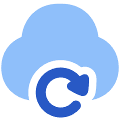 Cloud Refresh Icon from Plump Flat Set