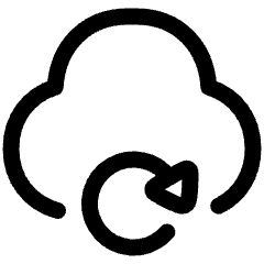 Cloud Refresh Icon from Plump Line Set