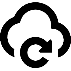 Cloud Refresh Icon from Sharp Remix Set