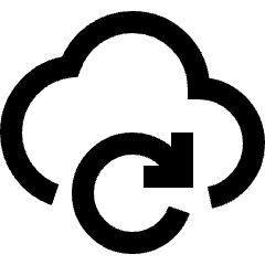 Cloud Refresh Icon from Sharp Line Set