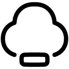 Cloud Remove Icon from Plump Line Set