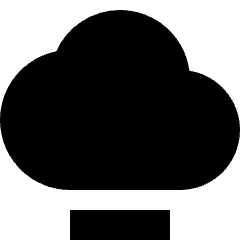 Cloud Remove Icon from Sharp Solid Set