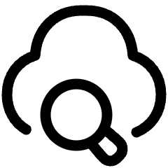 Cloud Search Icon from Plump Line Set