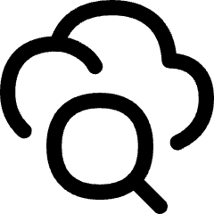 Cloud Search Icon from Flex Line Set