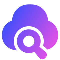 Cloud Search Icon from Plump Gradient Set