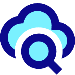 Cloud Search Icon from Sharp Pop Set