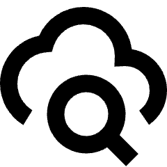 Cloud Search Icon from Sharp Remix Set