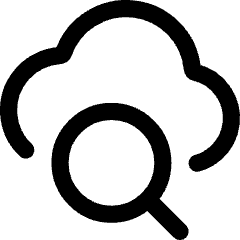 Cloud Search Icon from Core Line Set