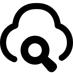 Cloud Search Icon from Plump Remix Set