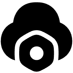 Cloud Setting Bolt Nut Icon from Plump Solid Set