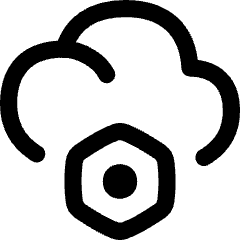 Cloud Setting Bolt Nut Icon from Flex Line Set