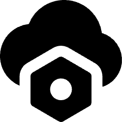 Cloud Setting Bolt Nut Icon from Core Solid Set