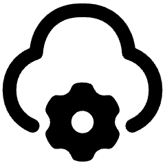 Cloud Setting Gear Icon from Plump Remix Set