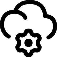 Cloud Setting Gear Icon from Flex Line Set
