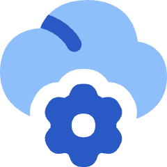 Cloud Setting Gear Icon from Flex Flat Set