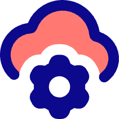Cloud Setting Gear Icon from Core Pop Set