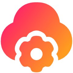Cloud Setting Gear Icon from Plump Gradient Set