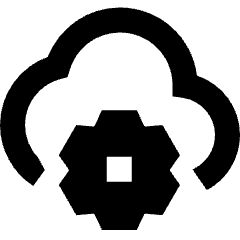 Cloud Setting Gear Icon from Sharp Remix Set