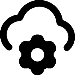 Cloud Setting Gear Icon from Core Remix Set