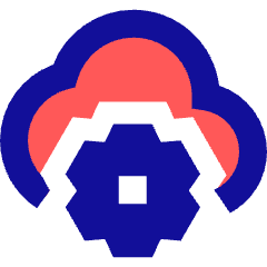 Cloud Setting Gear Icon from Sharp Pop Set