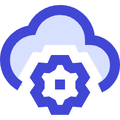 Cloud Setting Gear Icon from Sharp Duo Set