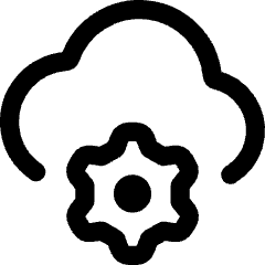 Cloud Setting Gear Icon from Core Line Set