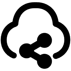 Cloud Share Icon from Plump Remix Set