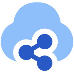 Cloud Share Icon from Plump Flat Set