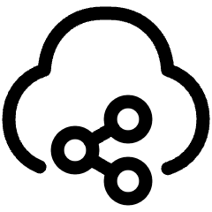 Cloud Share Icon from Plump Line Set