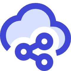 Cloud Share Icon from Sharp Duo Set
