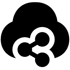 Cloud Share Icon from Plump Solid Set