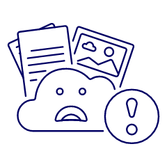 Cloud Storage Warning Illustration from UX Line Set