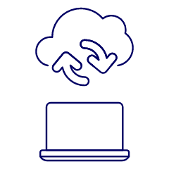 Cloud Sync 8 Illustration from UX Line Set