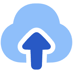 Cloud Upload Icon from Plump Flat Set