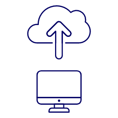Cloud Upload 2 Illustration from UX Line Set