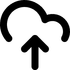 Cloud Upload Icon from Micro Line Set